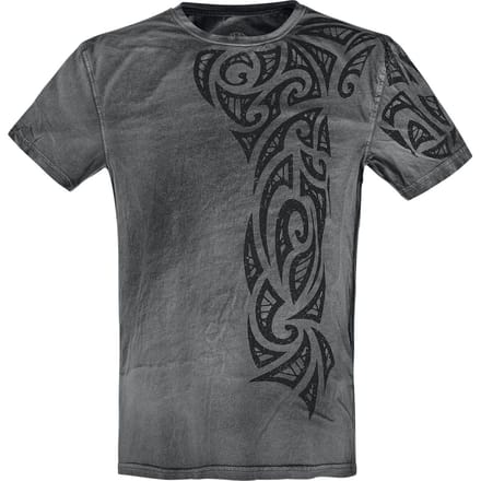 Outer Vision T-shirt - Gothic Tattoo - S tot 4XL - voor Mannen - grijs