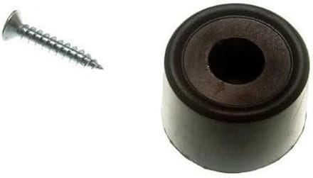 Deur Stopper - Deurvanger Rubber - Bescherming Kozijn - Inclusief Schroeven - 32 mm - Zwart