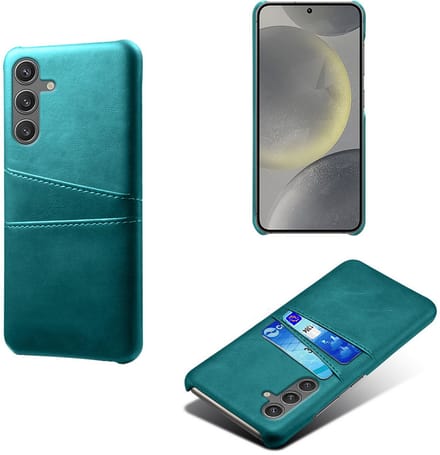 Backcover met Opbergvakjes + PMMA Screenprotector voor Galaxy S25 Plus _ Groen
