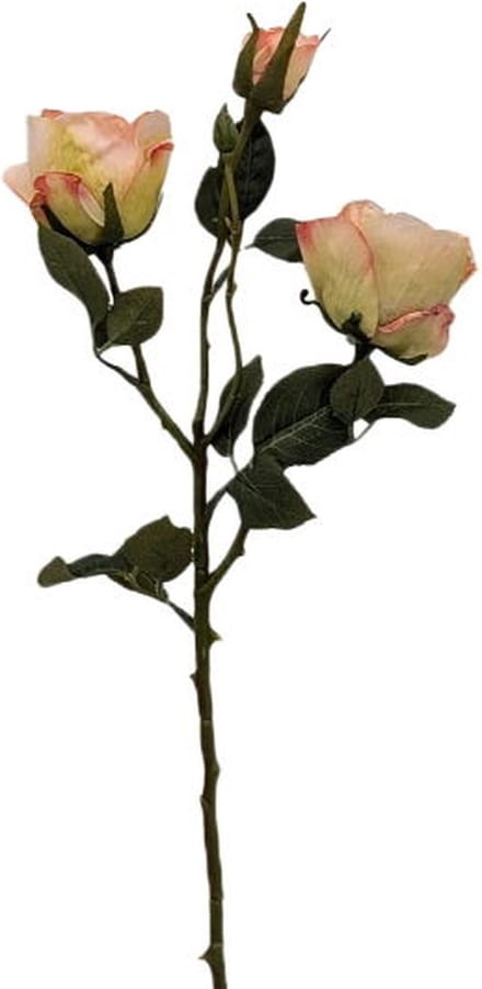 Kunstbloem roos 53 cm, champagne