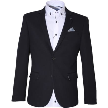 Carter & Davis - Casual colbert - Heren - 48 - Blauw - Polyester - 2628-6435