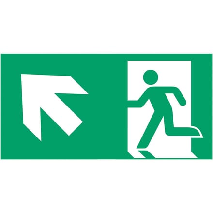 B-Safety Schild vluchtroute type F voor L-LUX standaard Eco