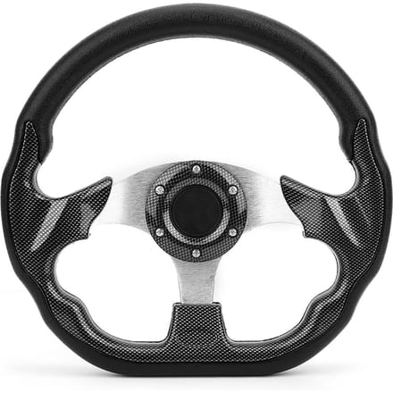 320MM Universeel Auto Stuurwiel Koolstofvezel Stijl Racing Drift met Claxonknop gray