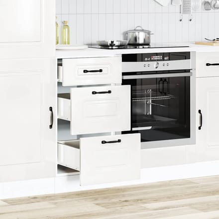vidaXL - Onderkast - "Kalmar" - Hoogglans - Wit - Bewerkt - Hout