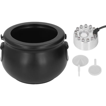 Halloween Ketel Mistmaker 12 LED's Horror Stijl Zilver Halloween Mistmaker Decoraties voor Feest black
