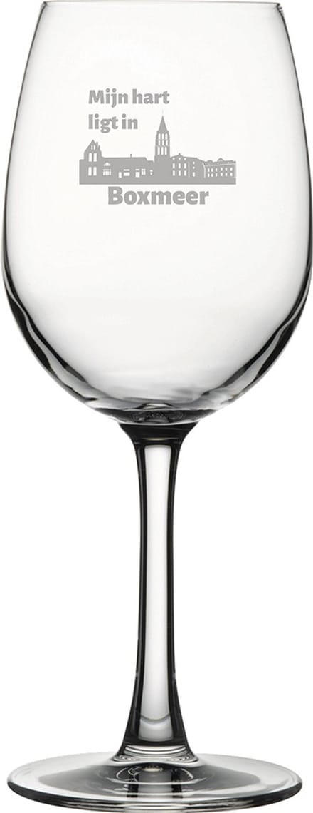 Gegraveerde witte wijnglas 36cl Boxmeer