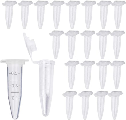 Dailygoods- Microcentrifugebuisjes 0,5 ml - Transparante Kunststof