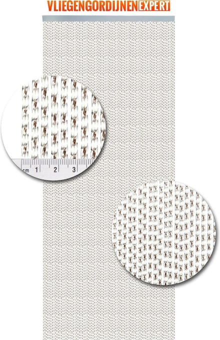 Vliegengordijnenexpert Lucca - Vliegengordijn - 92x210 cm - Transparant met Bruin