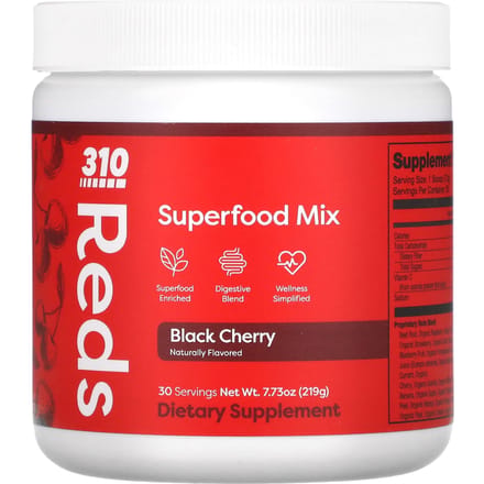 310 Nutrition, Reds, Mélange de superaliments, Cerise noire, 7,73 oz (219 g)