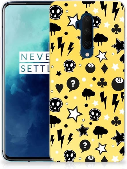 Silicone Back Case OnePlus 7T Pro Punk Geel
