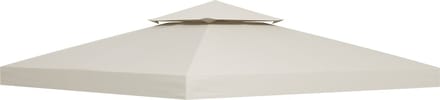 Outsunny - Vervangingsdak - voor Tuinpaviljoen - 3x3 / 3x4m - Cremewit
