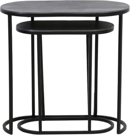 Light & Living Bijzettafel Bocov - Zwart - 53x26x53cm - Modern