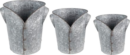 Clayre & Eef Planthouder Ø 25x28 cm Grijs Metaal