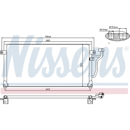 Condensator, airconditioning NISSENS 94356