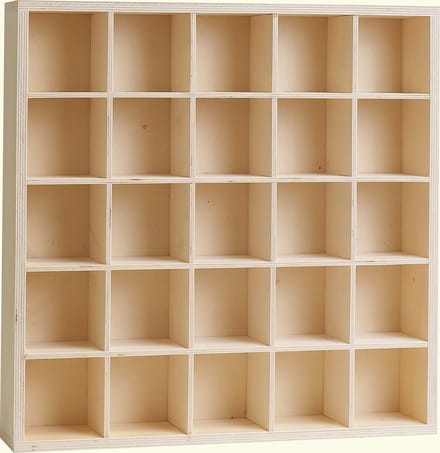 SHELF 25 SPACES 41,5X41,5X8CM