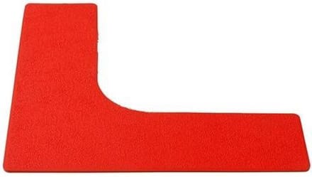 Sportec Bodemmarkering Hoek 25 Cm 5 Stuks Rood