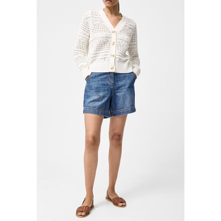 French Connection Crochet Cardigan Summer White Taglia: S | Cardigan Outlet | Donna | Bianco