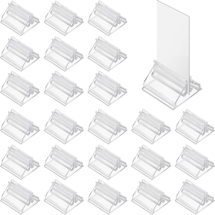 Acryl Kaartenstandaard - Kunststof - Driehoekig Antislip - Transparant - Set van 24 Stuks