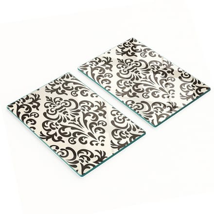 Multifunctionele decoratieve glazen borden met bedrukte ornamenten 2x40x52 cm