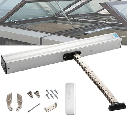 Elektrische Raamopener - Raambediening Actuator - Automatisch Ramen Openen - Met Regen Sensor - 600N - Wit