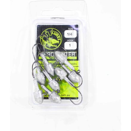 Tackle Tactics TT Head Hunter Jig Head 1/4 oz 1 8/verpakking (1166) gray