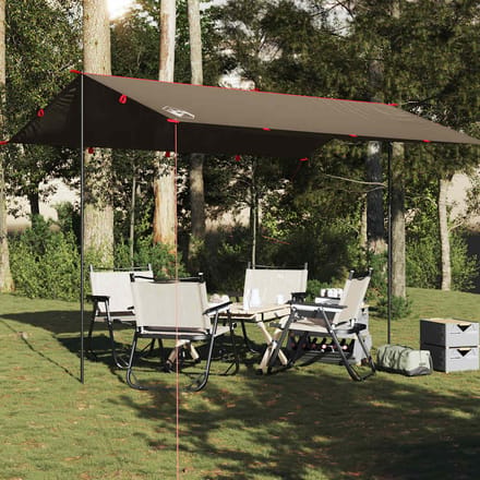 vidaXL - Kampeerluifel - waterdicht - 406x306 - cm - bruin