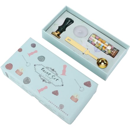 Waxzegel Stempel Set Duidelijk Patroon Duurzaam DIY Klassieke Verzegelingsset voor Enveloppen Uitnodigingen Bruiloft Versiering(Groen gray