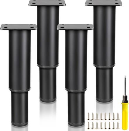 Verstelbare Meubelpoten Set van 4 - In Hoogte Verstelbaar 12-22 cm - Inclusief Schroeven en Schroevendraaier