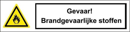 Artelli Sticker Gevaar brandgevoelig stoffen d5105