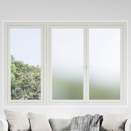 vidaXL - Raamfolies - mat - PVC - wit