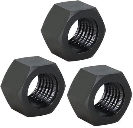 Allecto - Nylon zeskantmoeren - Bevestigingselementen - Zwart - M8