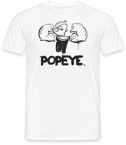 Popeye Fronsend Buigt Zijn Spieren T-Shirt Heren