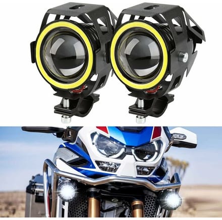 Mmgoqqt Motor Faro LED U7 - DRL nebellicht - wit engelogen - 2 stuks