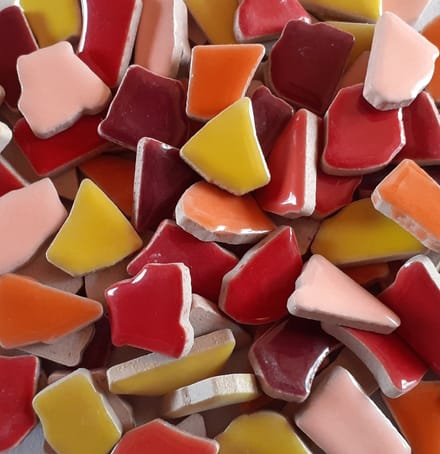 Keramische Mozaïek Steentjes Warme Mix 300 Gram