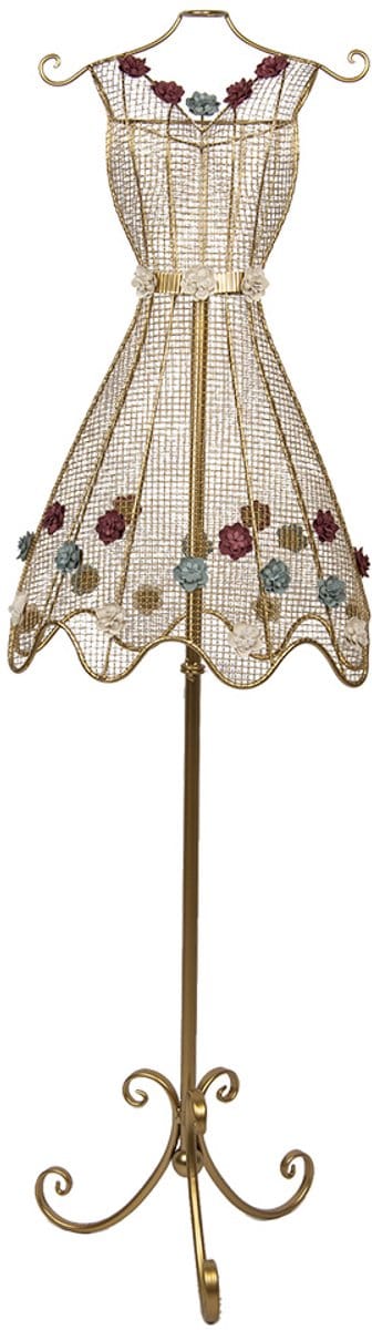 Clayre & Eef Etalagepop 42x28x151 cm Goudkleurig Metaal