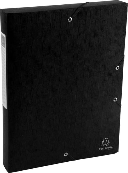 Exacompta 10x Klasseerdoos Scotten Rug 40mm - A4 - Zwart - 50811E