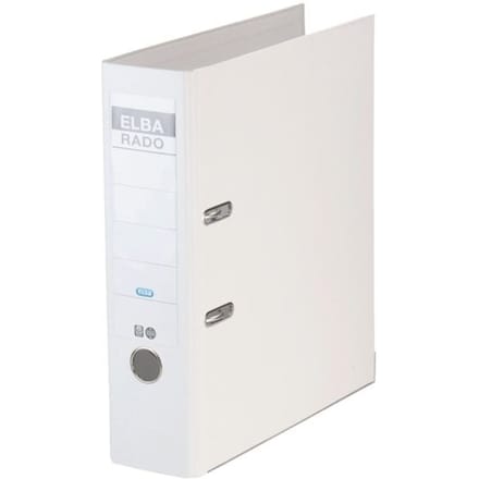 Elba Ordner Rado brillant DIN A4 Rugbreedte: 80 mm Wit 2 beugels 100022618