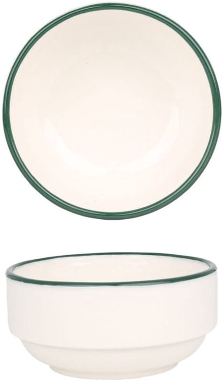Rinart Serveerschaal - Green Edge - Porselein - 8 cm - set van 2