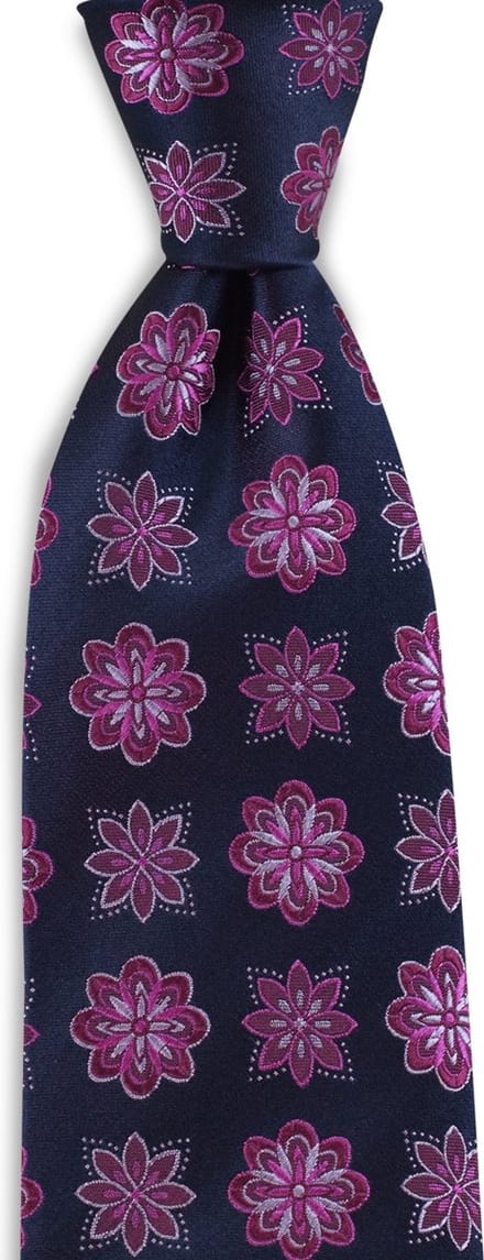 We Love Ties - Stropdassen - Stropdas Autumn Flower - paars / roze