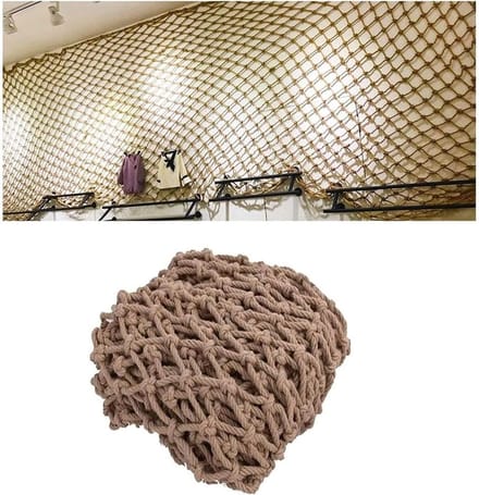 Klimnet voor kinderen - Valbeveiliging touw - Buiten spelen - Sterke jute constructie - 1x1 meter