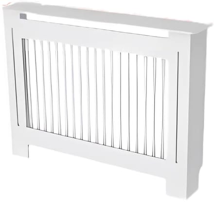 Radiatorombouw - 111x92 cm - Ombouw rooster - Verticale panelen - MDF - Stijlvol - Wit