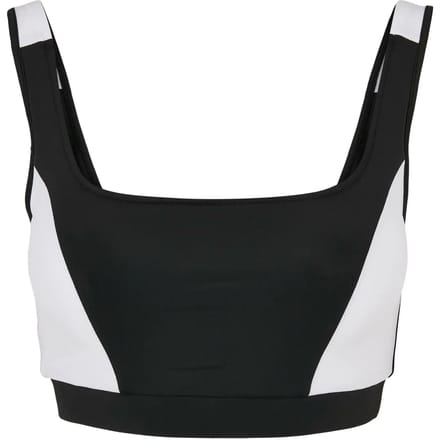 Urban Classics - Color Block SportBH - L - Zwart/Wit