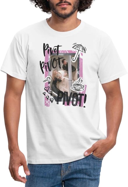 Friends Pivot Rachel Ross Chandler T-Shirt Heren