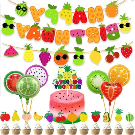 Feestdecoraties - Fruit thema - Verjaardag vieren - Veelzijdige set - 1 set - Multicolor