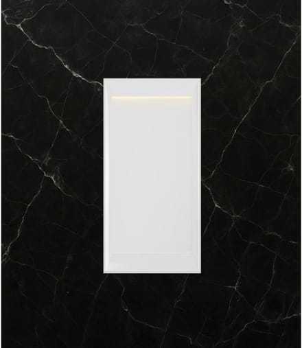 Hotbath &More BOX015FL inbouwnis 30x15x10cm zonder frame met verlichting mat wit