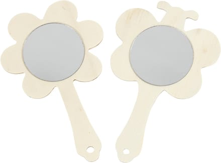 Creativ Company Handspiegels bloem en vlinder 20 stuks