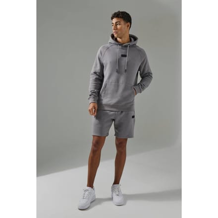 Regular Fit Man Active Hoodie & Short Tracksuit | Charcoal | Size Medium