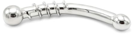 Kiotos - Curve Steel Dildo Twisted - Dildo met Ribbels - RVS