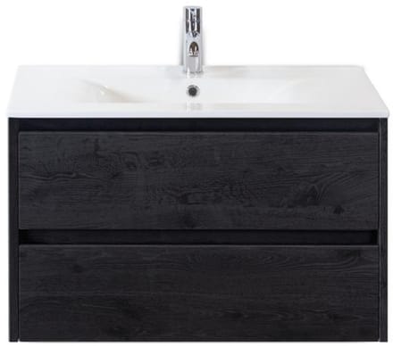 Dante Badmeubelset 80 cm - Black Oak - Keramische Wastafel Wit Enjoy
