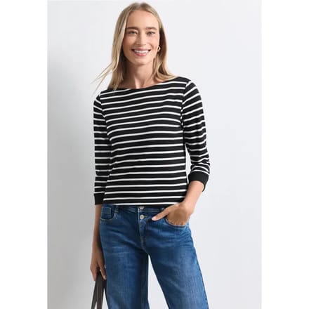 Shirt met 3/4-mouwen en een boothals